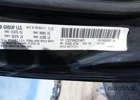 2013 Dodge Dart Sxt z USA, uszkodzony, nr VIN 1C3CDFBA0DD310873